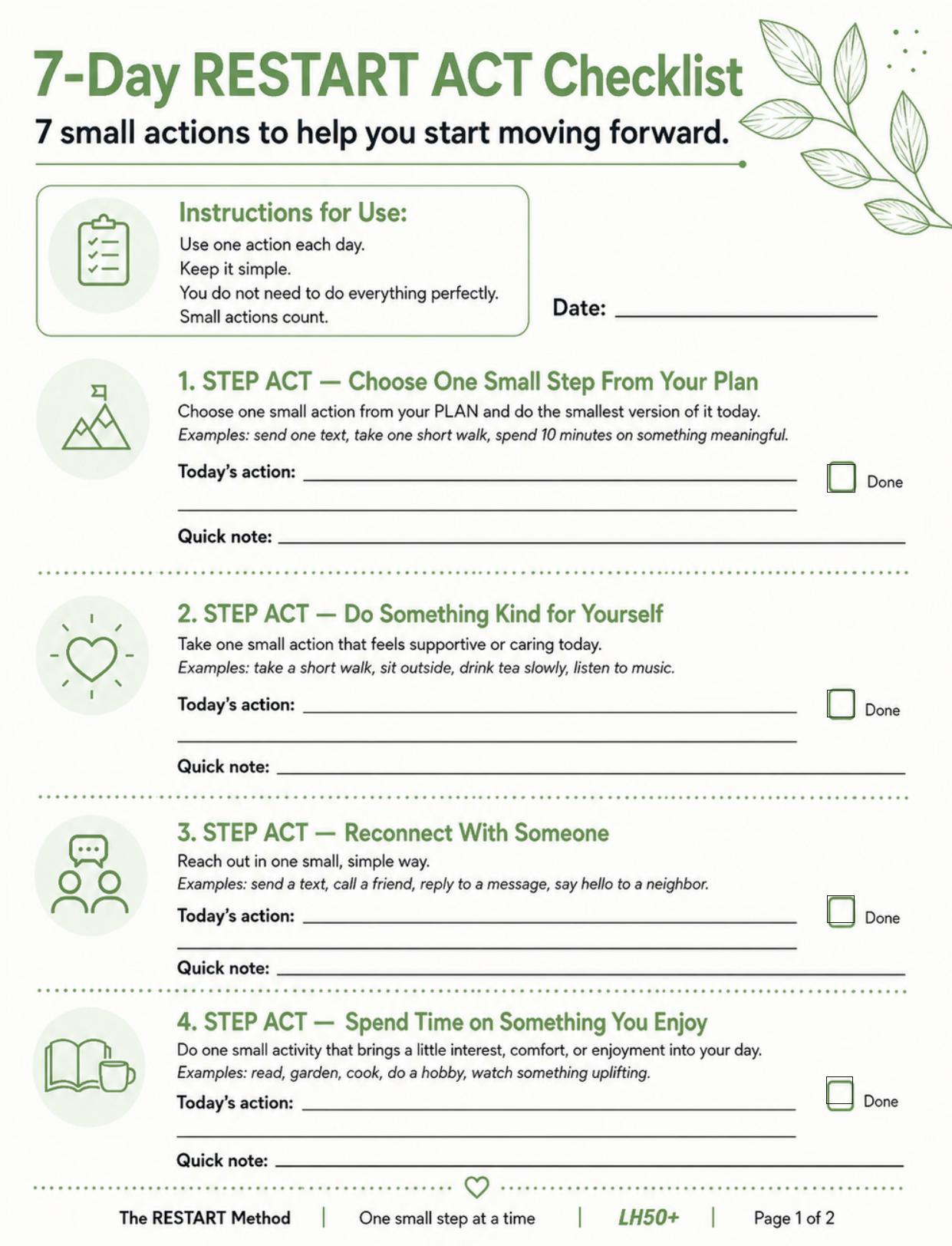 7-Day RESTART Checklist