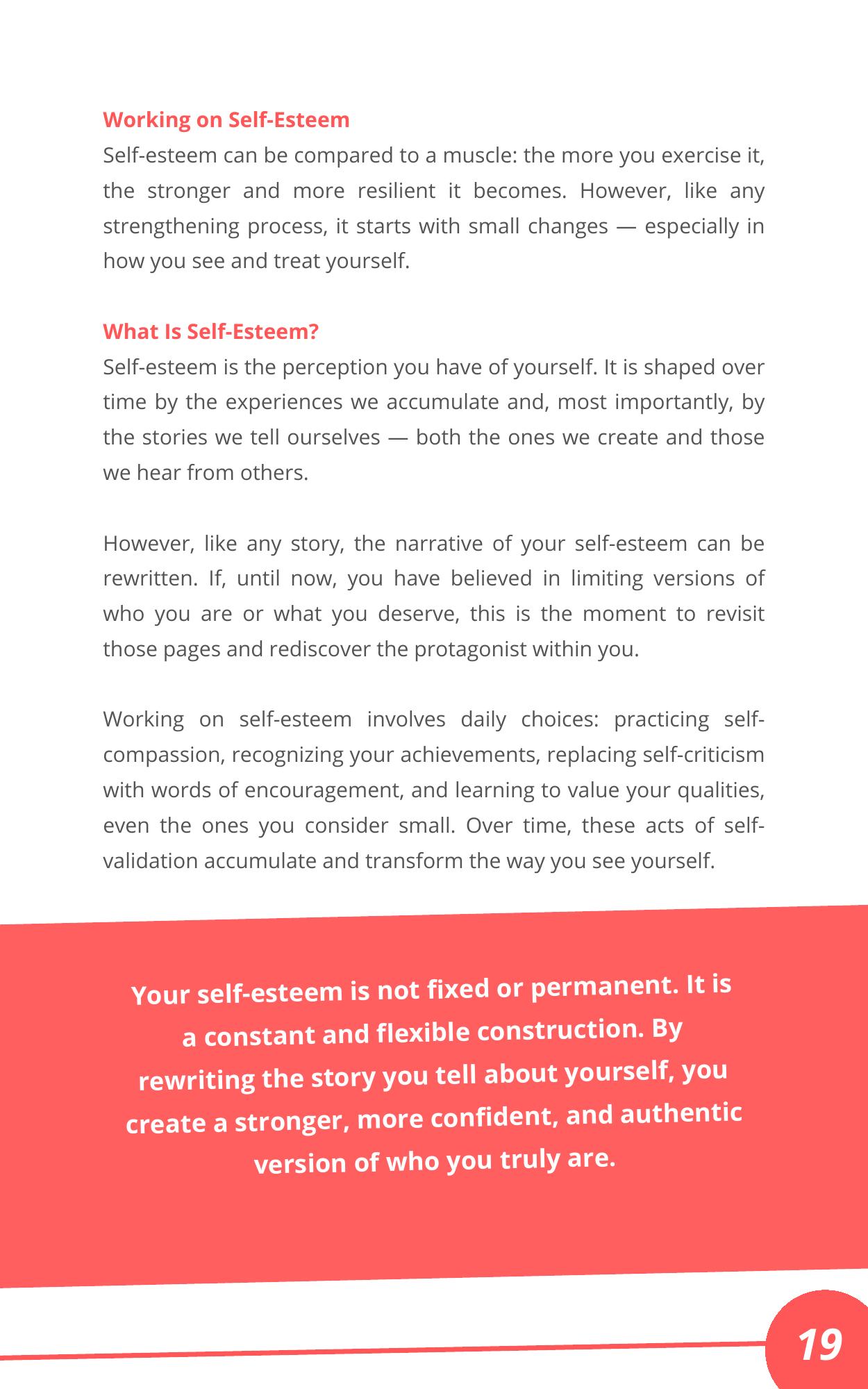 Chapter on rebuilding self-esteem