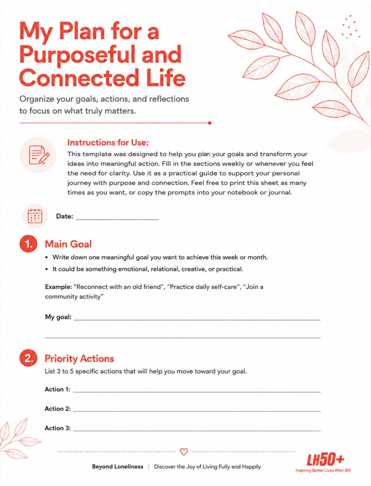 My Purposeful & Connected Life Planner